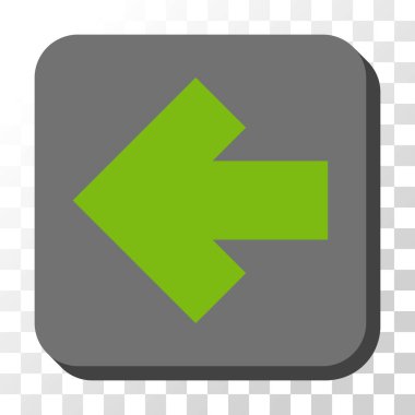 Ok sol düğme kare vektör yuvarlak