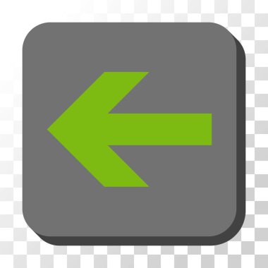 Ok sol düğme kare vektör yuvarlak