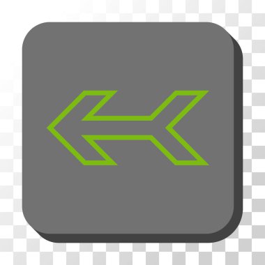 Ok sol düğme kare vektör yuvarlak