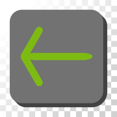 Ok sol düğme kare vektör yuvarlak