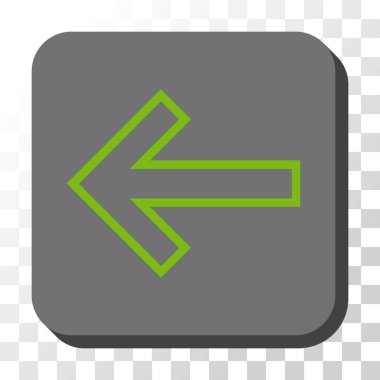 Ok sol düğme kare vektör yuvarlak