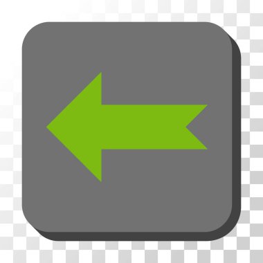 Ok sol düğme kare vektör yuvarlak