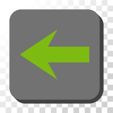 Ok sol düğme kare vektör yuvarlak