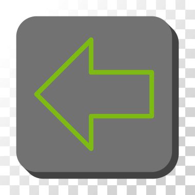 Ok sol düğme kare vektör yuvarlak