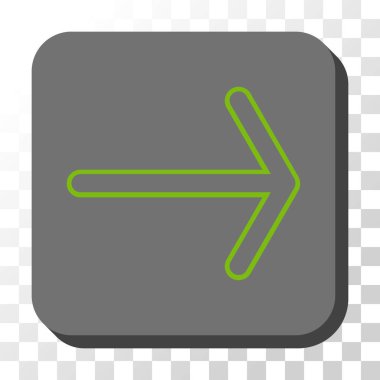 Kare vektör düğme ok sağ yuvarlak