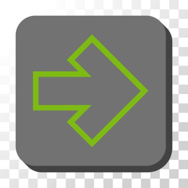 Kare vektör düğme ok sağ yuvarlak