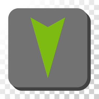 Ok ucu yuvarlatılmış kare vektör düğmesini basılı