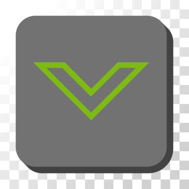 Ok ucu yuvarlatılmış kare vektör düğmesini basılı