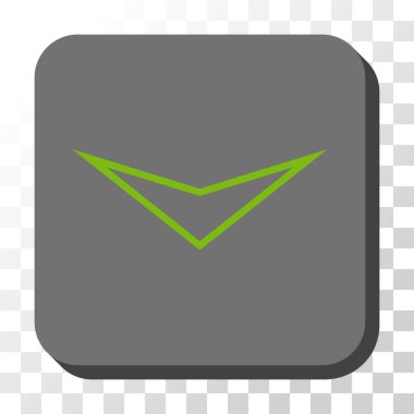 Ok ucu yuvarlatılmış kare vektör düğmesini basılı