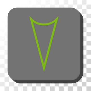 Ok ucu yuvarlatılmış kare vektör düğmesini basılı