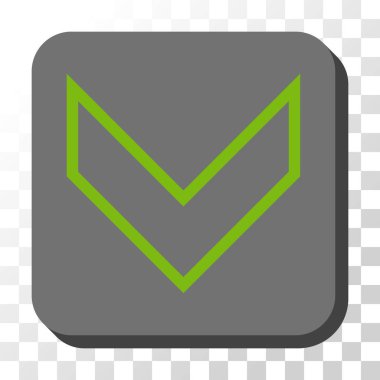 Ok ucu yuvarlatılmış kare vektör düğmesini basılı