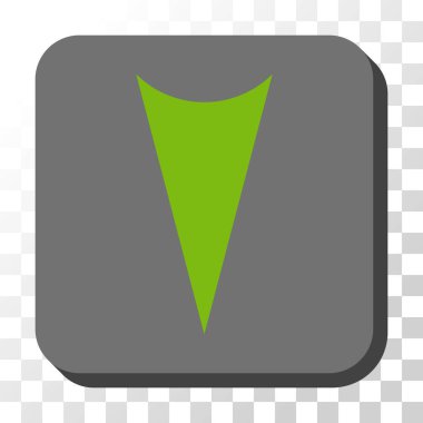 Ok ucu yuvarlatılmış kare vektör düğmesini basılı