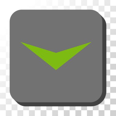 Ok ucu yuvarlatılmış kare vektör düğmesini basılı