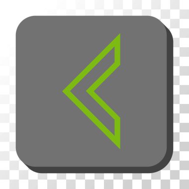 Ok ucu sol düğme kare vektör yuvarlak