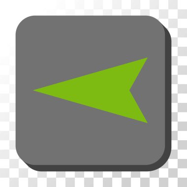 Ok ucu sol düğme kare vektör yuvarlak