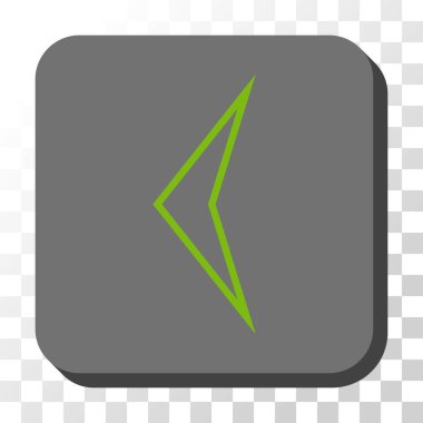 Ok ucu sol düğme kare vektör yuvarlak