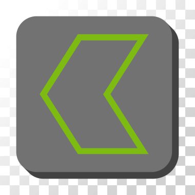 Ok ucu sol düğme kare vektör yuvarlak