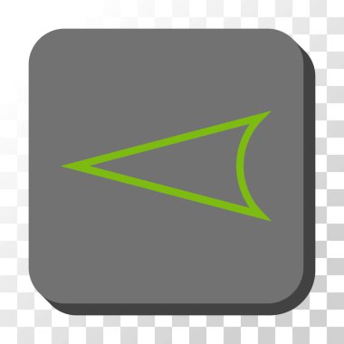 Ok ucu sol düğme kare vektör yuvarlak