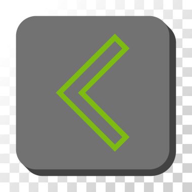 Ok ucu sol düğme kare vektör yuvarlak