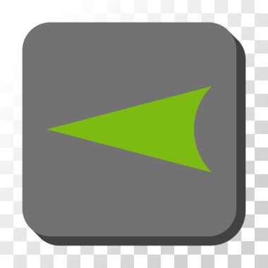 Ok ucu sol düğme kare vektör yuvarlak