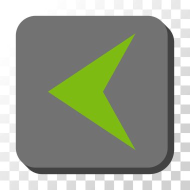 Ok ucu sol düğme kare vektör yuvarlak