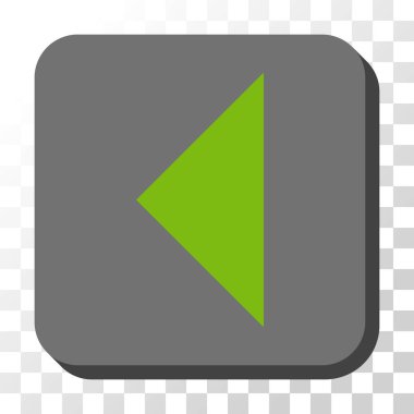 Ok ucu sol düğme kare vektör yuvarlak