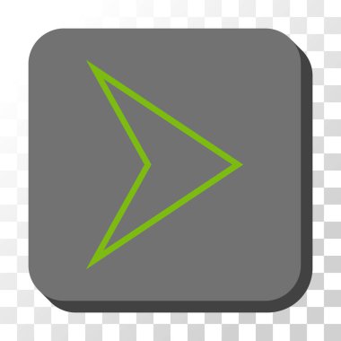 Kare vektör düğme ok ucu sağ yuvarlak