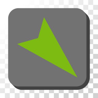 Kare vektör düğme ok ucu sağ aşağı yuvarlanmış