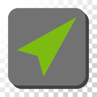 Kare vektör düğme ok ucu sağ-yukarı yuvarlanır