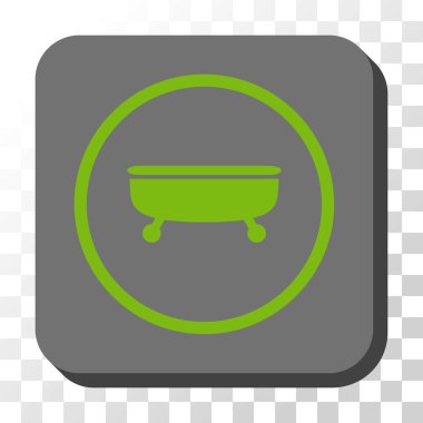 Küvet yuvarlatılmış kare vektör düğmesi