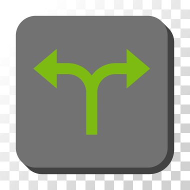 Bifurkasyon oklar sola doğru kare vektör düğmesini yuvarlak