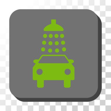 Oto yıkama yuvarlak kare vektör düğmesi