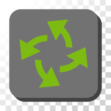 Santrifüj okları yuvarlak kare vektör düğmesi