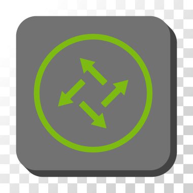 Santrifüj okları yuvarlak kare vektör düğmesi