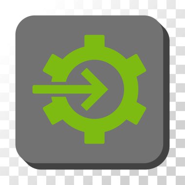 COG Tümleştirme yuvarlak kare vektör düğmesi