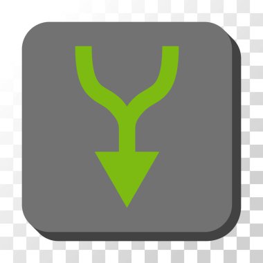 Yuvarlatılmış Kare vektör düğmesini aşağı ok birleştirmek