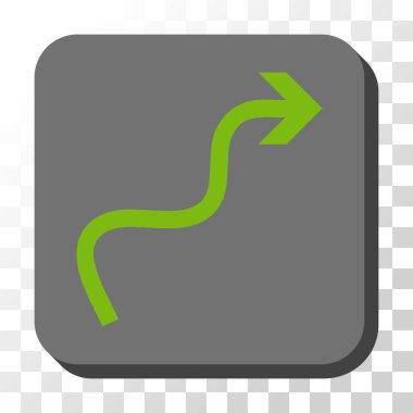 Eğri ok düğme kare vektör yuvarlak