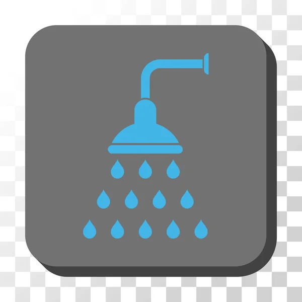 Shower Rounded Square Vector Button — Stock Vector