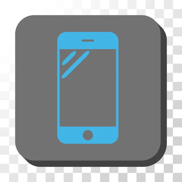 Bouton carré arrondi de vecteur d'écran de smartphone — Image vectorielle