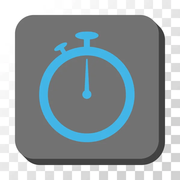 Stopwatch afgeronde vierkante Vector knop — Stockvector