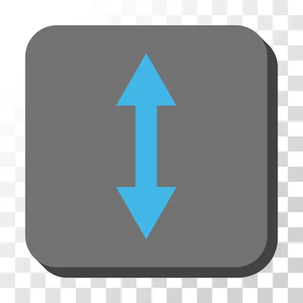 Vertikale Flip gerundete quadratische Vektortaste — Stockvektor