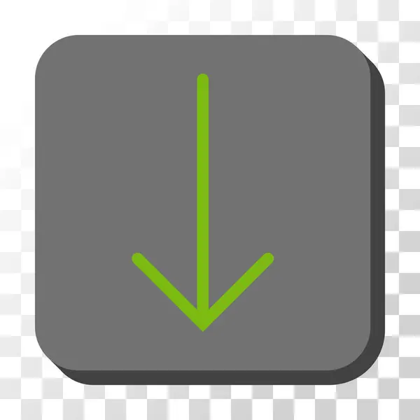 Flecha hacia abajo redondeado cuadrado botón vectorial — Vector de stock