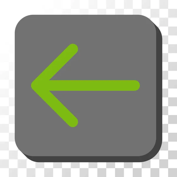 Flecha izquierda redondeada botón vectorial cuadrado — Archivo Imágenes Vectoriales