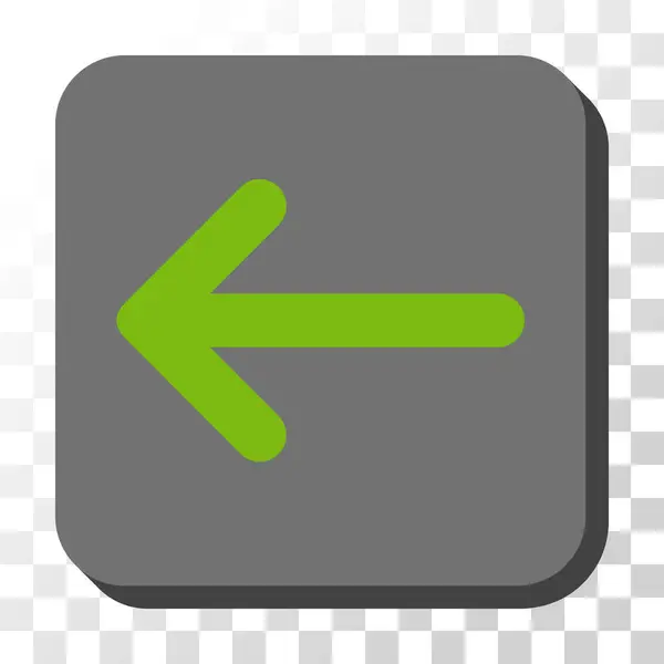 Flecha izquierda redondeada botón vectorial cuadrado — Vector de stock