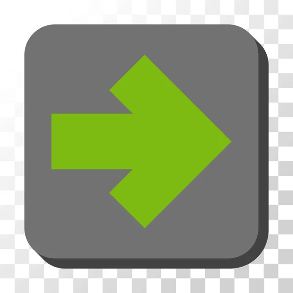 Seta direita arredondado botão vetor quadrado — Vetor de Stock