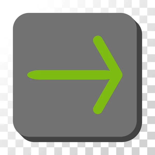 Flecha derecha redondeada botón vectorial cuadrado — Vector de stock