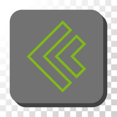 Yön sol yuvarlak kare vektör düğmesi