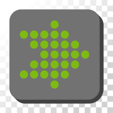 Noktalı ok sağ yuvarlak kare vektör düğmesi