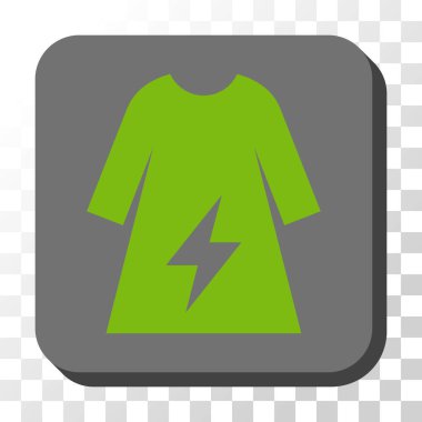 Elektrik kadın elbise yuvarlak kare vektör düğmesi