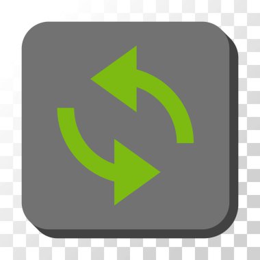 Exchange okları yuvarlak kare vektör düğmesi